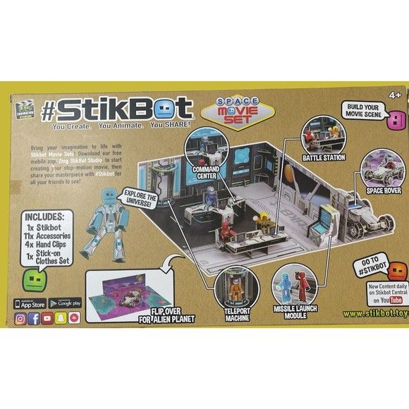 StikBot Space Movie Set Stop Motion Animation Kit Create Animate Share Activity - Picture 2 of 3